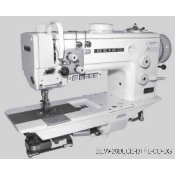 Masina plana cu 2 ace, dublu transport prevazuta cu automatizari BEW two needle series