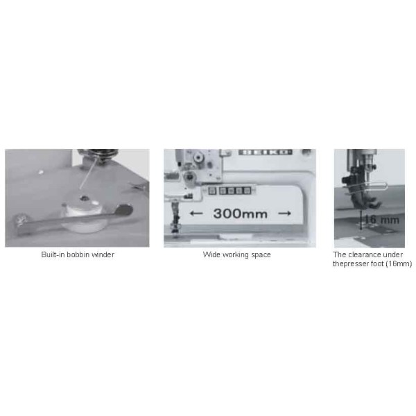 Masina plana cu 2 ace, dublu transport prevazuta cu automatizari BEW two needle series