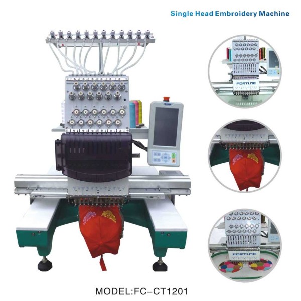 Masina de brodat un cap cu 12 ace pt sepci si tricouri FC-CT1201