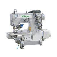 Masina de cusut cu dubla acoperire si cutit de richtuit Saika Sew SK 600D-35-DA