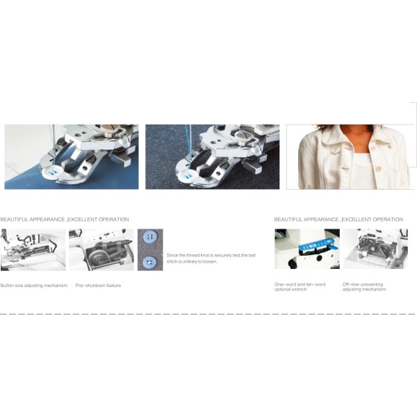 Masina electronica industriala de cusut nasturi Saika Sew SK373D