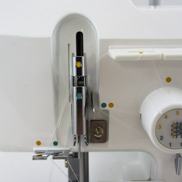Masina de surfilat casnica 2 ace 4 fire, cusatura surje JUKI MO-644D Garnet Line